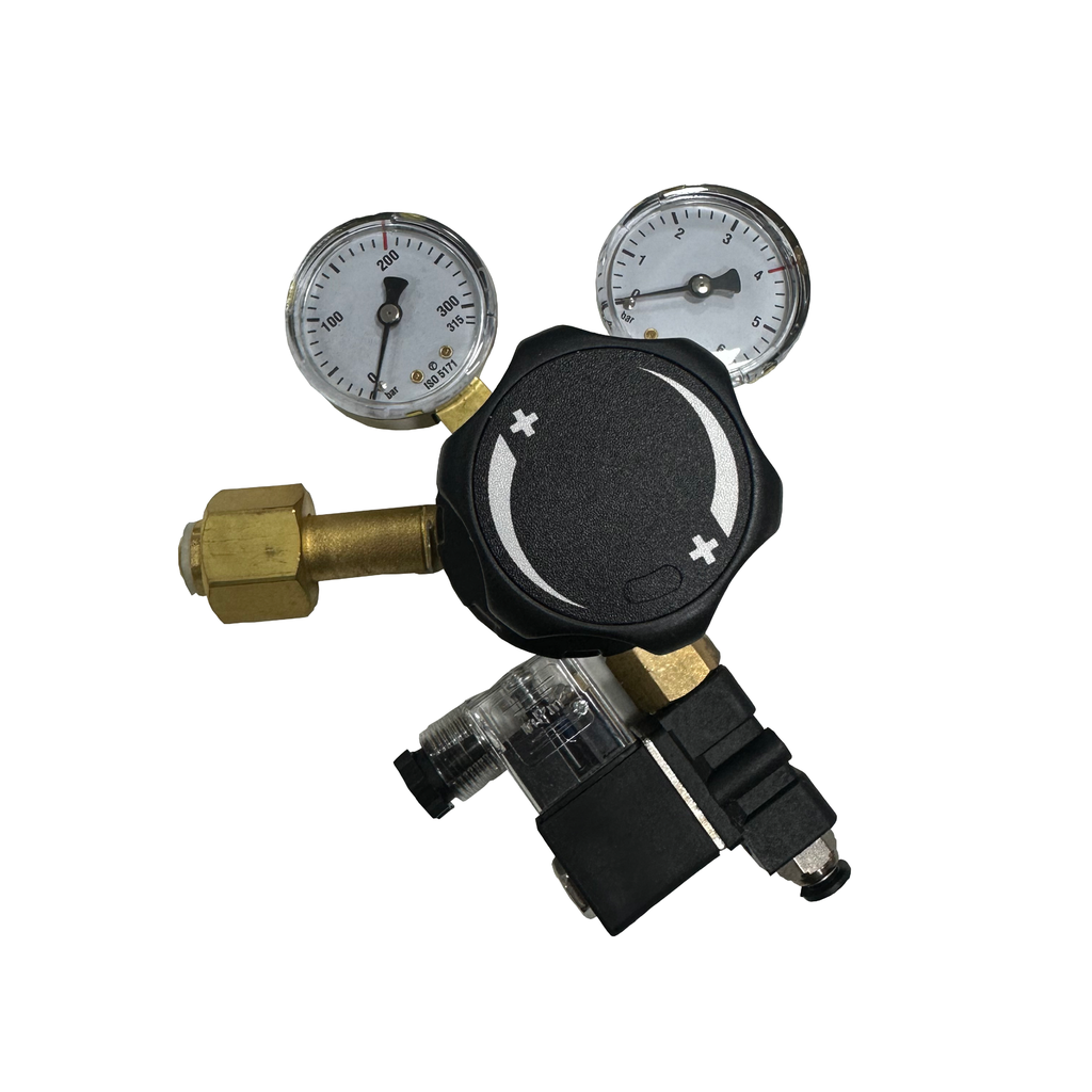 Regulador CO2 con Manómetro y Solenoide 24V