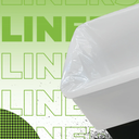 Grove Bags White Tote Liner Cuadrada - 100 litros (27 gal) - 1 Un.