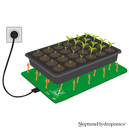 Manta de calor 50 x 30 cm 30W Neptune Hydroponics