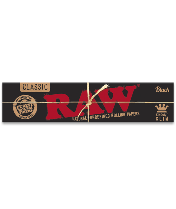 Hojillas Raw Black King Size Slim - Pack 25x