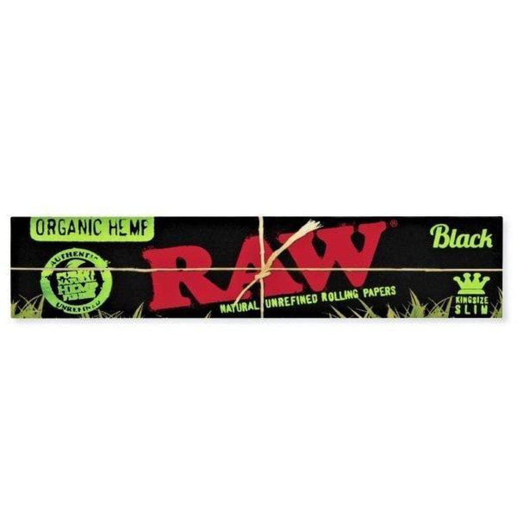Hojillas Raw Black Organic King Size Slim - Pack 25x