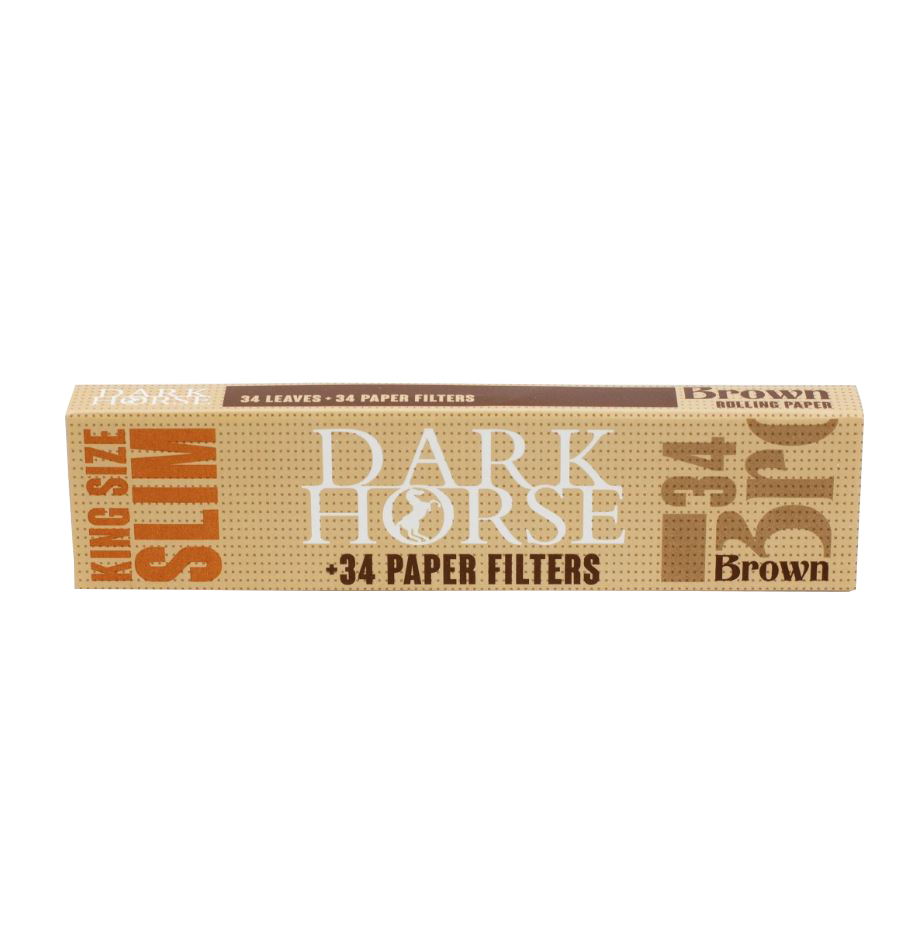 Hojillas Dark Horse Brown King Size con Filtros - Display 24x