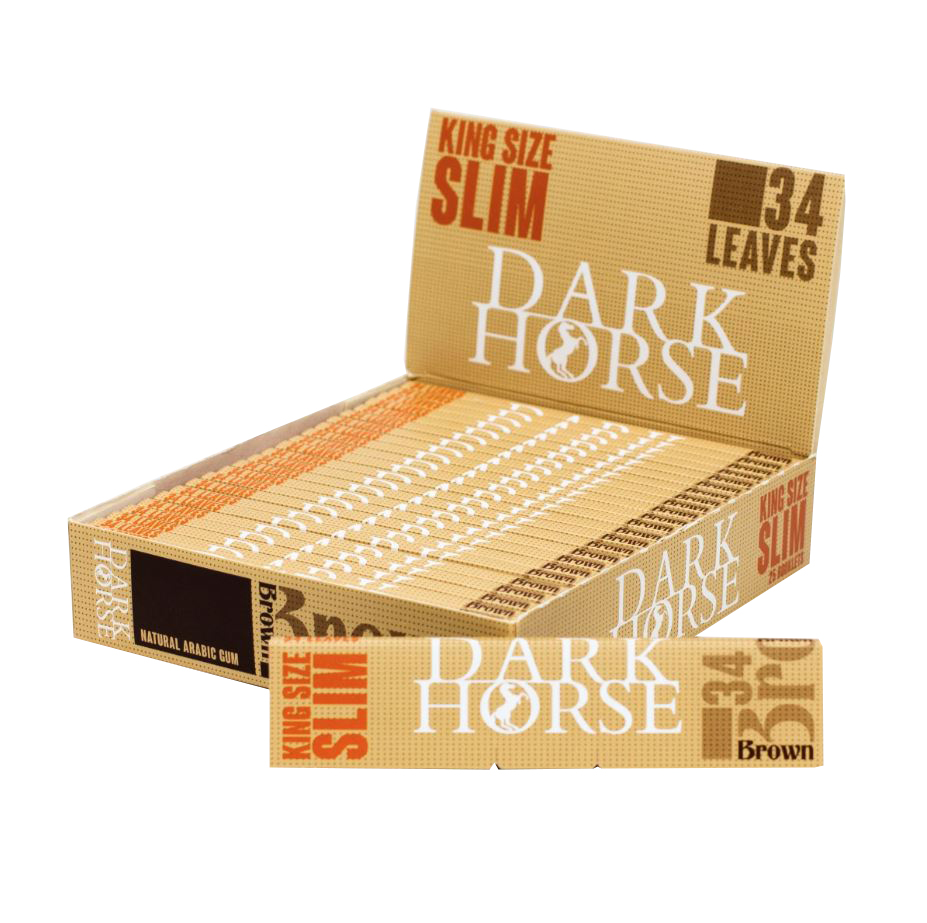 Hojillas Dark Horse Brown King Size - Display 25x