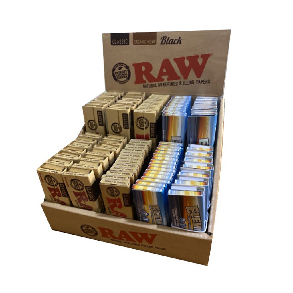 Kit Exhibidor Carton Raw con Hojillas