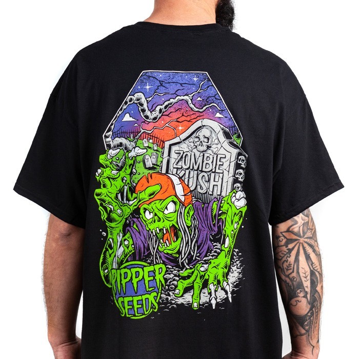 Remera RS Negra Zombie Kush - XL