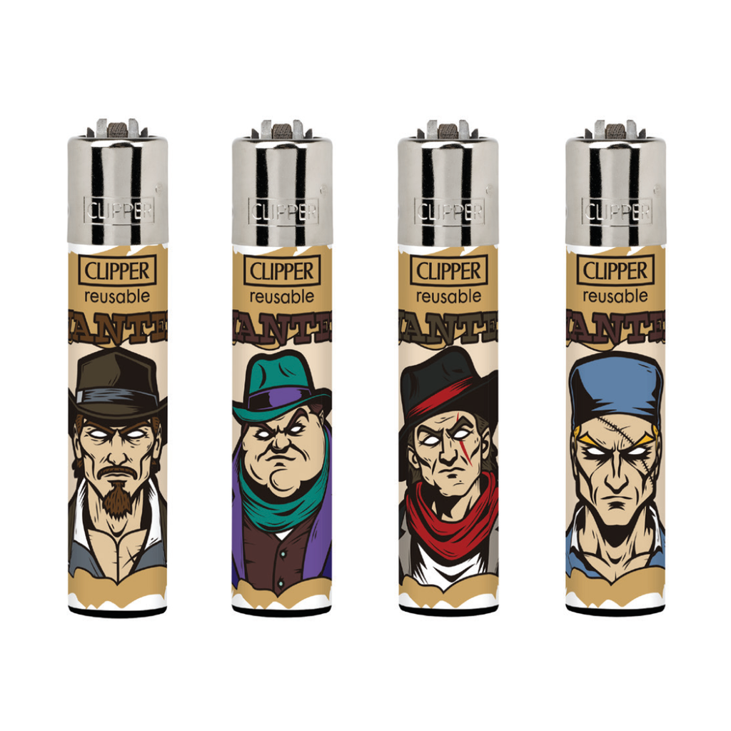 Encendedores CLIPPER - Colección Cowboy Life - Display 24x