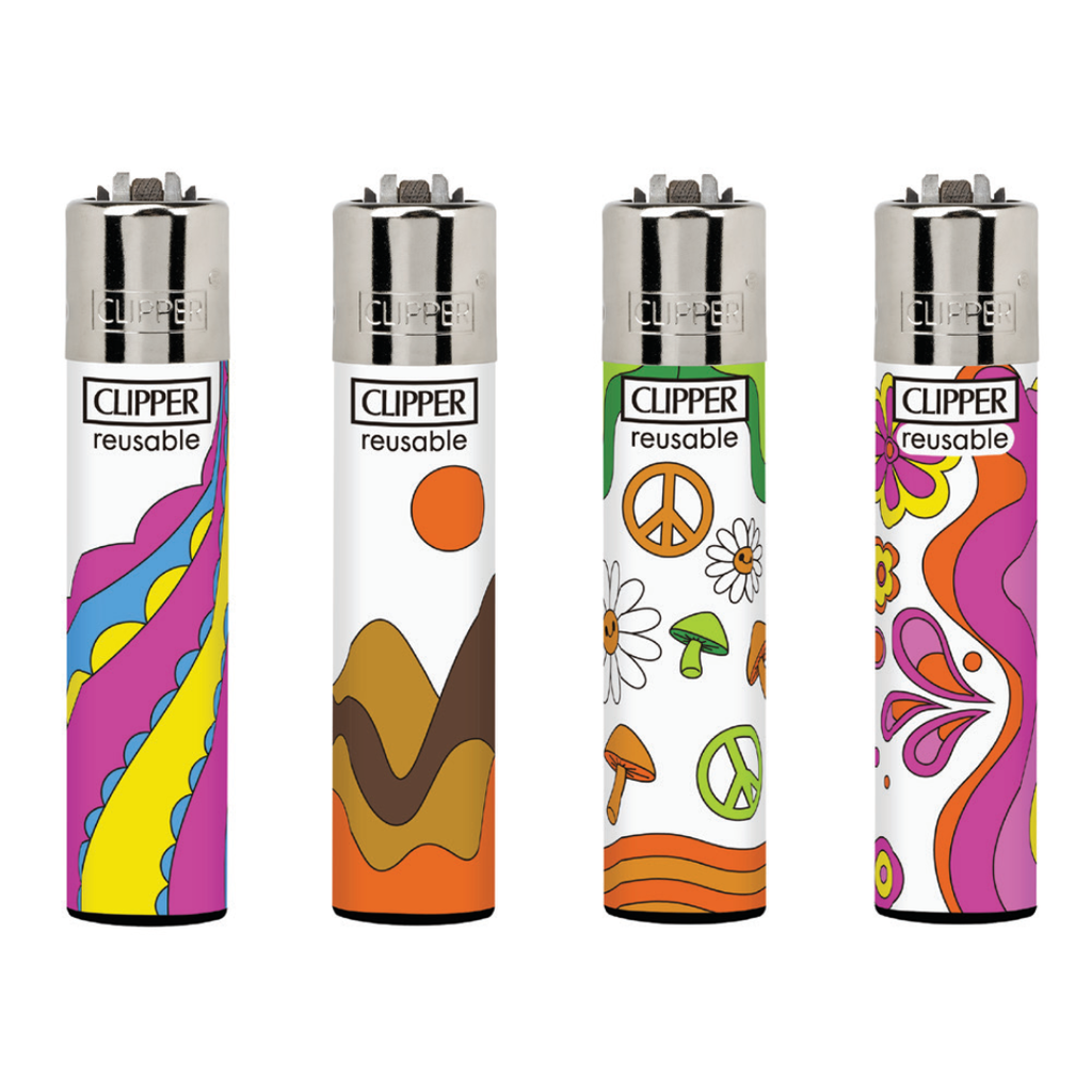 [CLCOL32] Encendedores CLIPPER - Colección Hippie Landscape - Display 24x