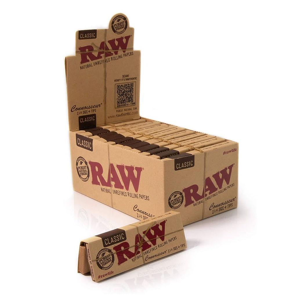 Hojillas Raw Connoisseur 1.1/4 con Filtros - Display 24x