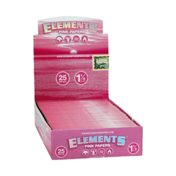 [ELERO1/4] Hojillas Elements Rosada 1.1/4 - Display 25x