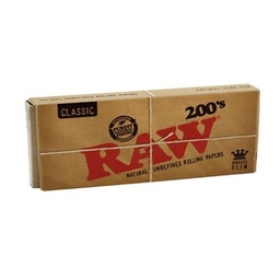 [RAW200-5X] Hojillas Raw 200 Classic King Size Slim - Pack 5x