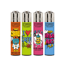[CLCOL29] Encendedores CLIPPER - Colección Street Chill - Display 48x